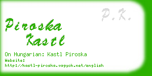 piroska kastl business card